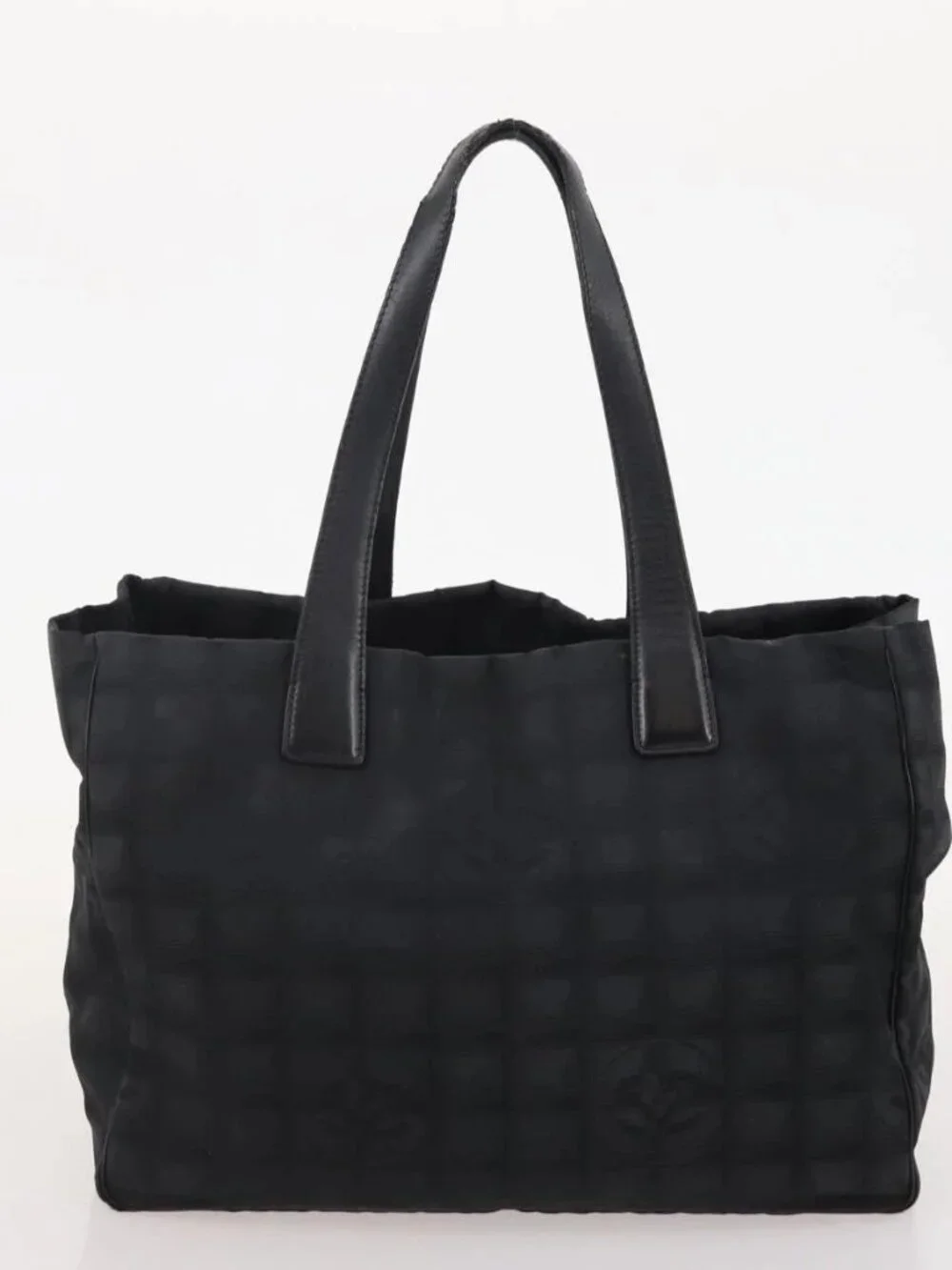 CHANEL New Travel Line Tote Bag Nylon 3 Set Pink Black CC Auth ti3919